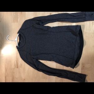 Charcoal grey Lululemon thick workout shirt